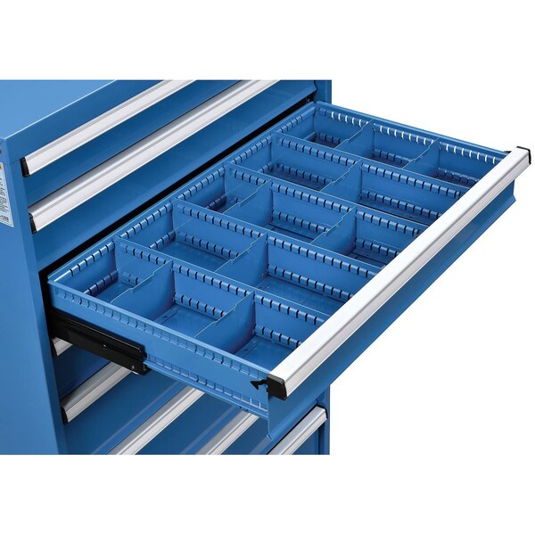 Global Industrial Dividers for 5H Drawer of Modular Drawer Cabinet 36Wx24D, Blue 298454 - main